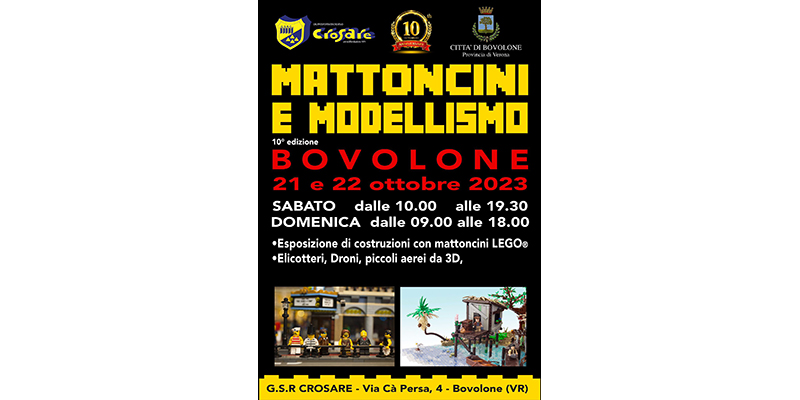 Presenza di Verona Brick alla fiera di mattoncini e modellismo di Bovolone