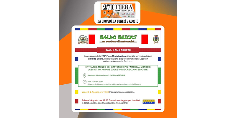 Presenza di Verona Brick a "BALDO BRICKS Caprino Veronese"