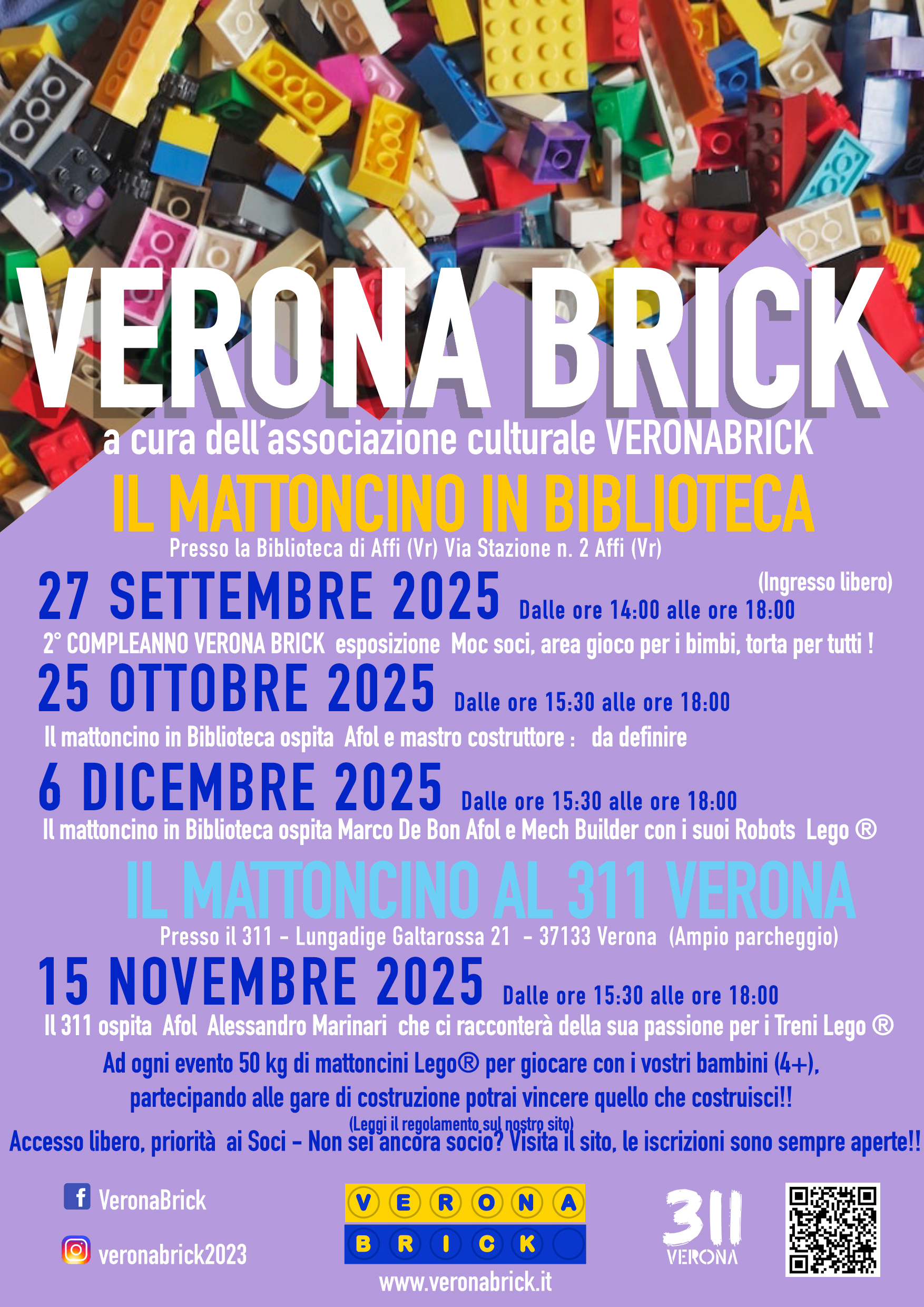 Verona Brick Eventi in programma ottobre - dicembre 2025