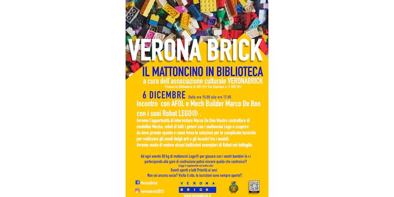 Il Mattoncino in Biblioteca ospita  l'Afol e Mech Builder Marco De Bon