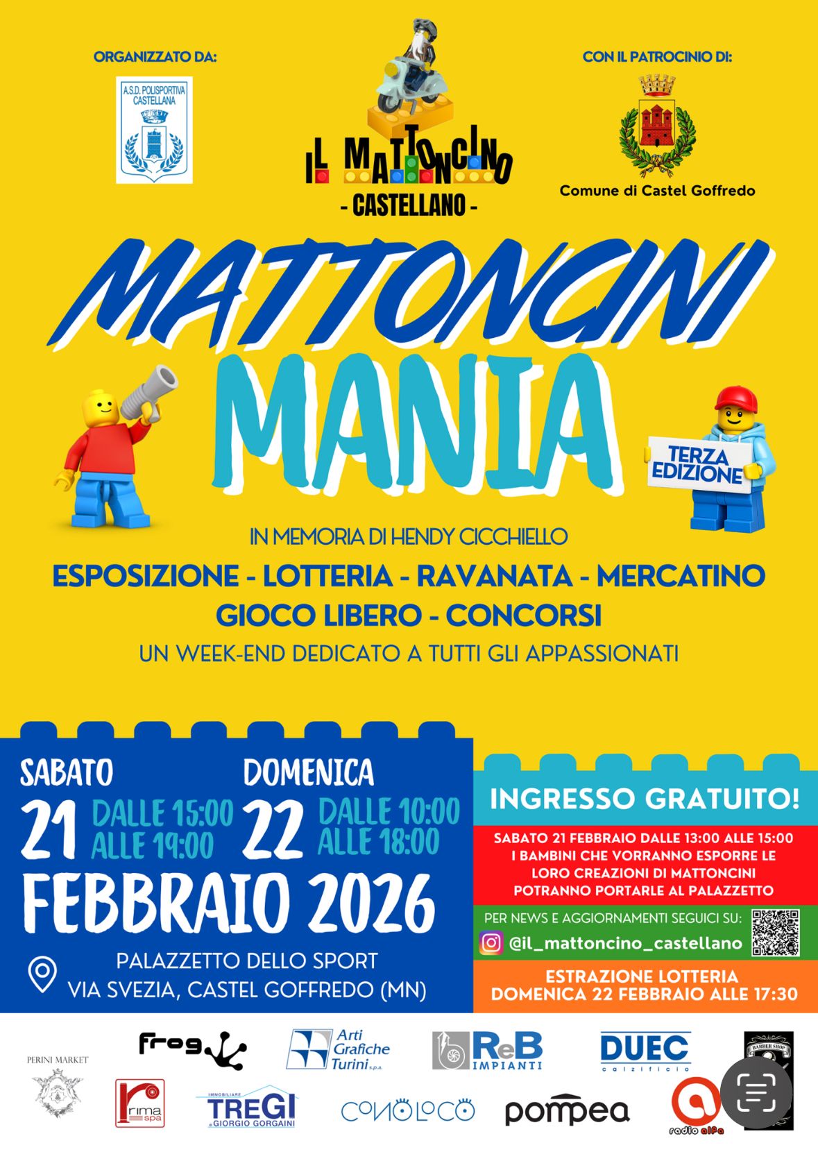 Partecipazione a Mattoncini Mania  21 e 22 Febbraio 2026
