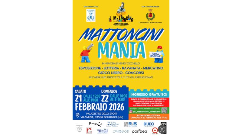 Partecipazione a Mattoncini Mania  21 e 22 Febbraio 2026