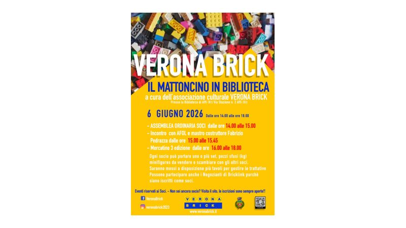 3° Edizione Mercatino/scambio LEGO®  6 Giugno 2026